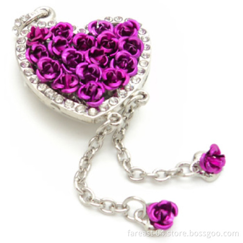 Rose Shape Jewelry USB Flash Drive Memory Stick Pendrive